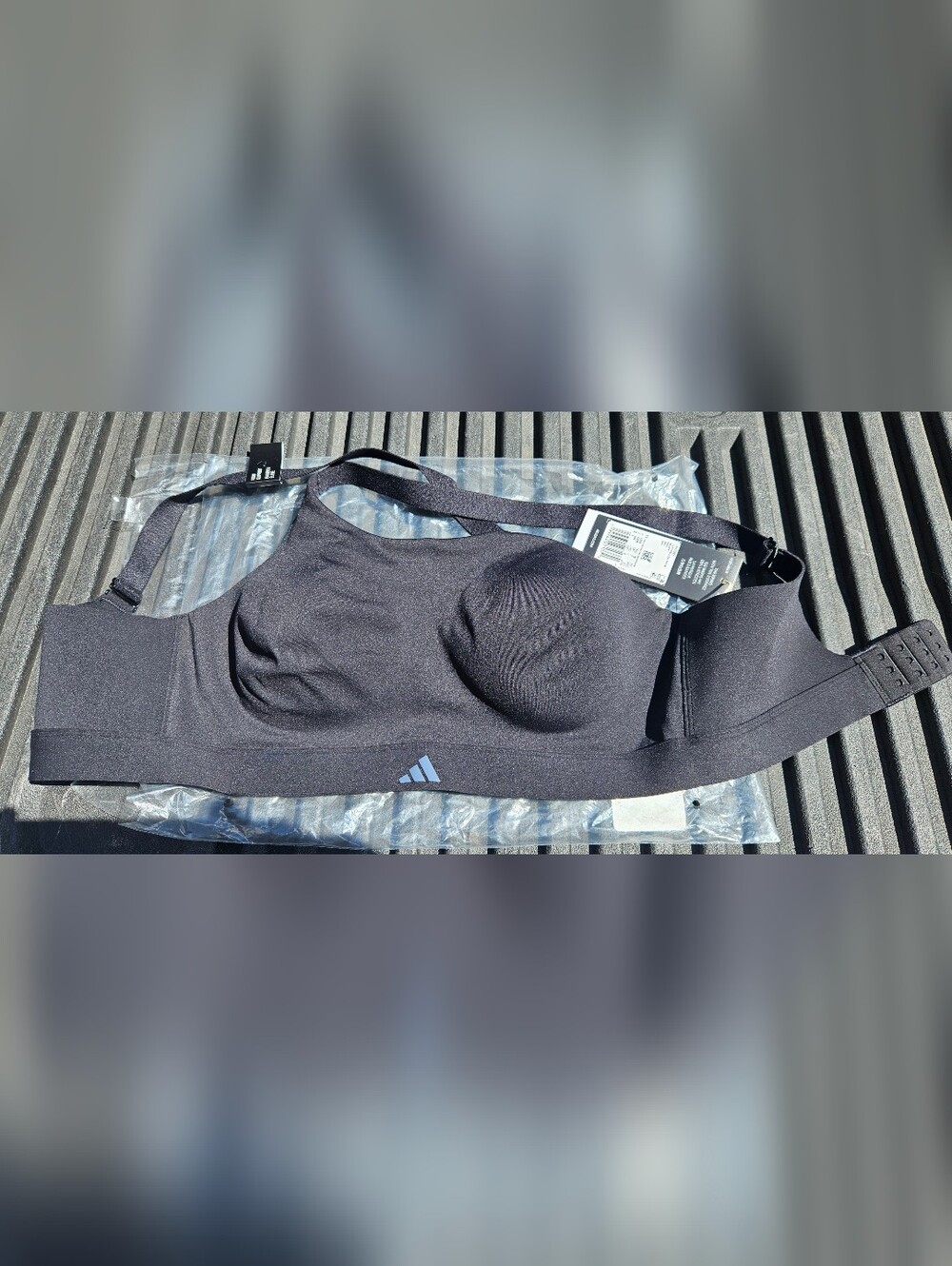 adidas Black Supportive Sports-Style Undershirt Sports Bra Bralette